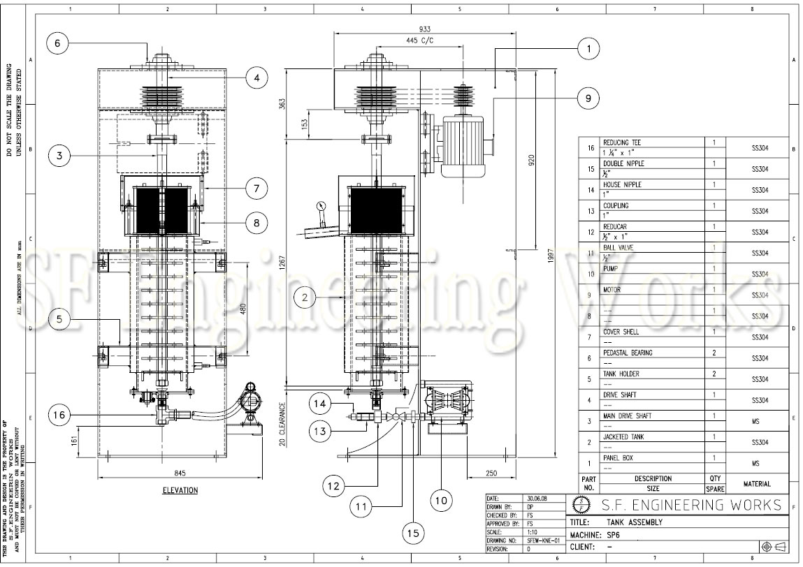 Sand Mill Drawing